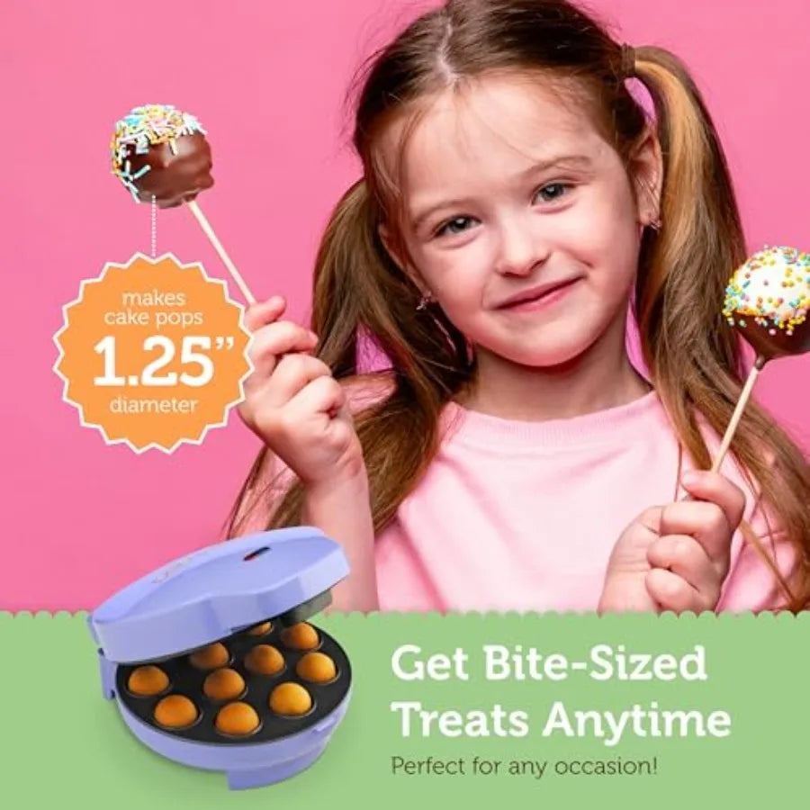 Cake Pop Maker by Select Brands - Includes Decorating Stand and 50 Sticks - Non-Stick Coating