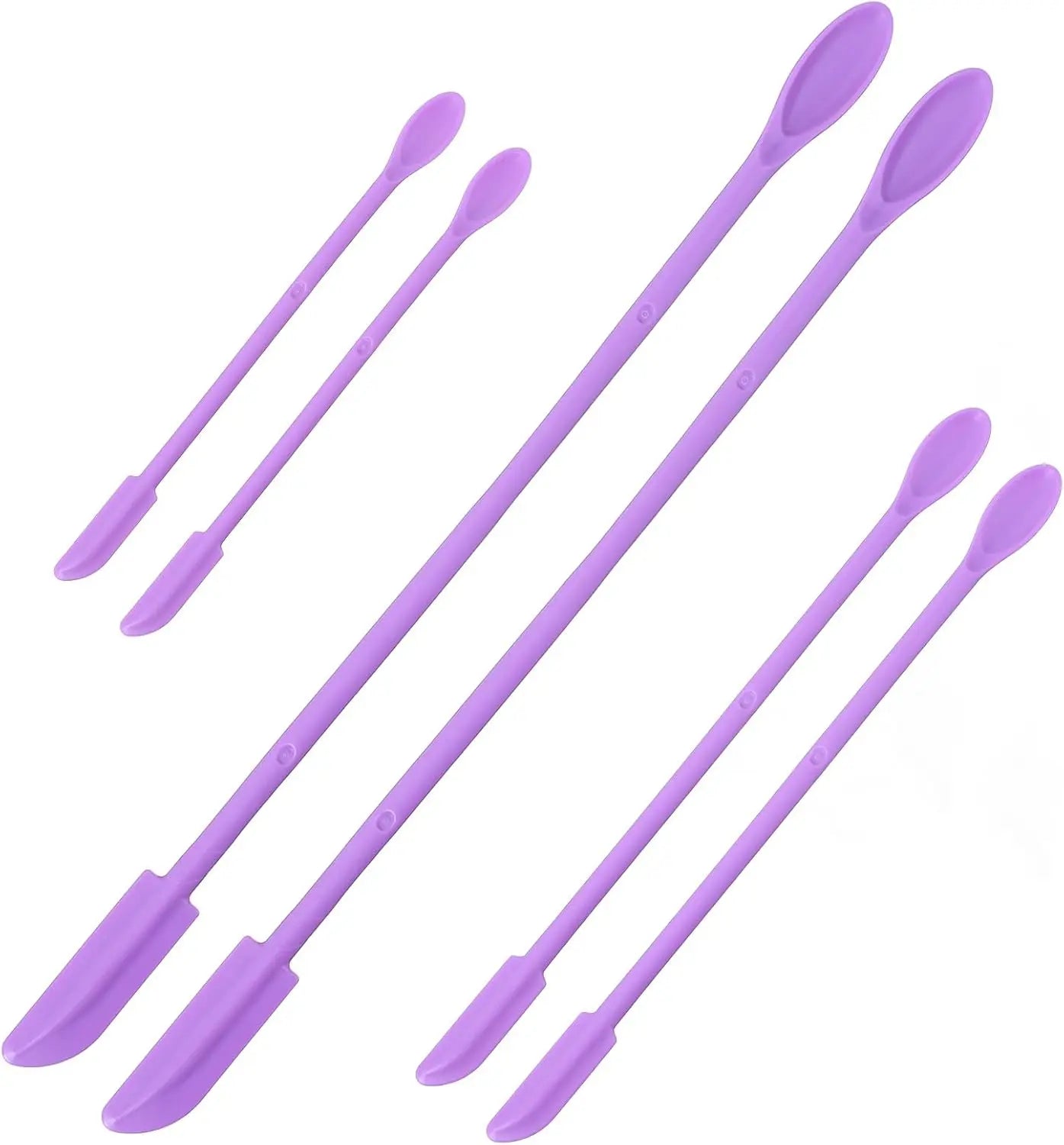Makeup Spatulas Mini, 6 Pcs Cosmetic Spatulas, Bottle Scraper Tool to Get Lotion Out of Bottle (Purple)