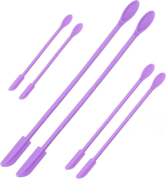 Makeup Spatulas Mini, 6 Pcs Cosmetic Spatulas, Bottle Scraper Tool to Get Lotion Out of Bottle (Purple) - Purpleobsessions