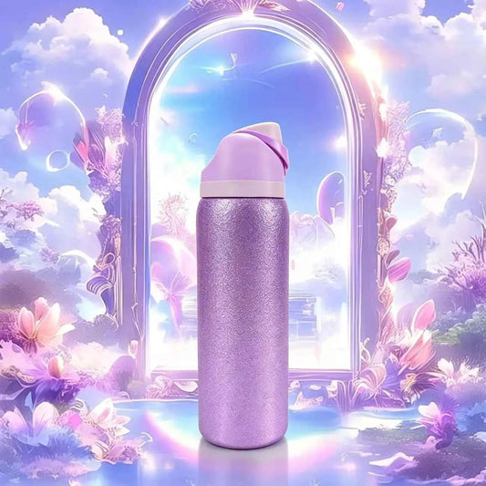 Owalaa Diamond Purple Bottle, 32 oz, 945 ml, retains heat for over 24 h. - Purpleobsessions