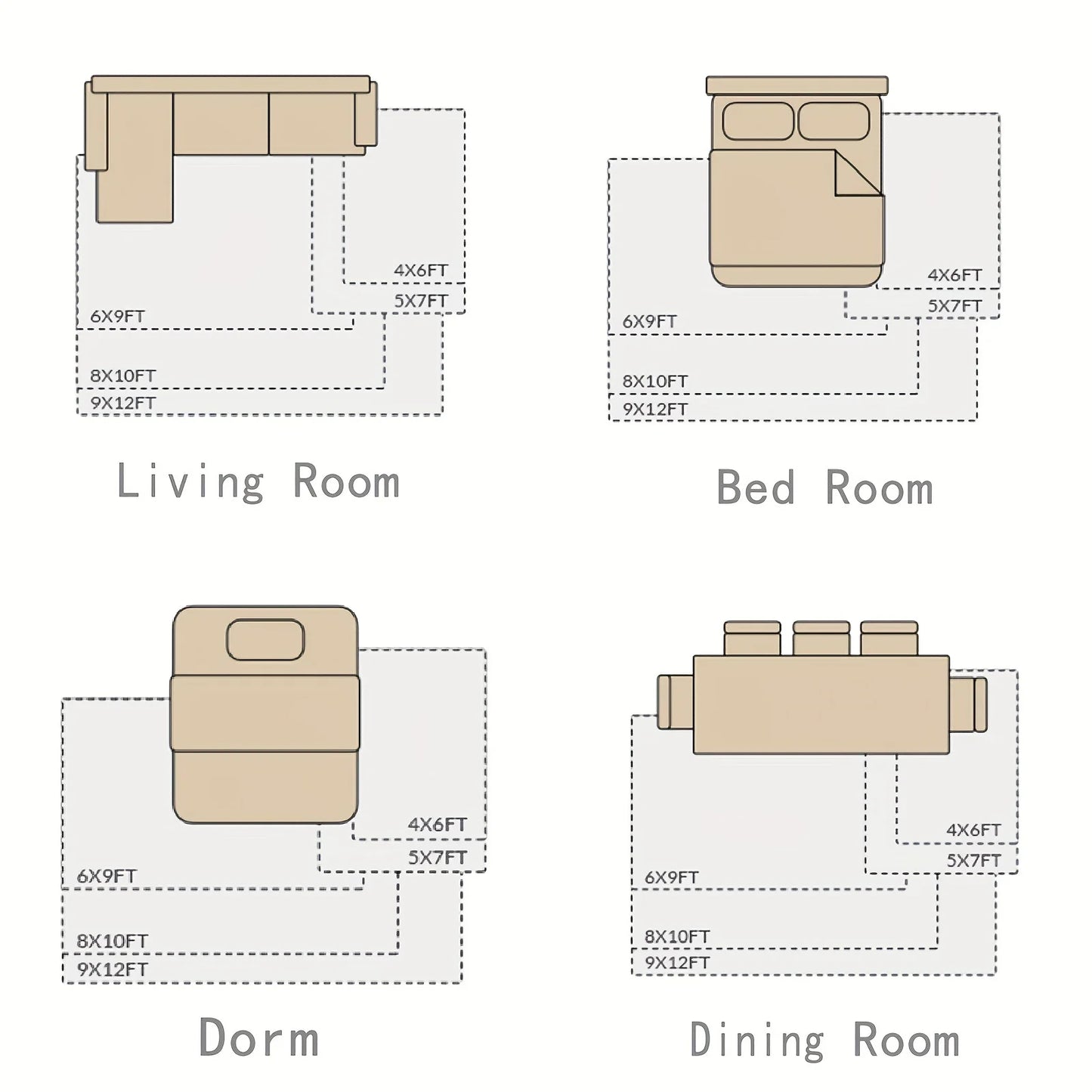 Luxury Soft Shaggy Non-Slip Rugs