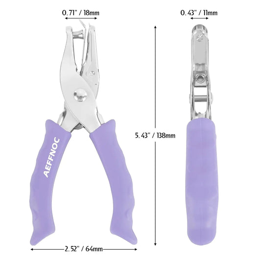 Soft Grip Single Hole Punch, 1/4 Inch, 6 Sheets Capacity