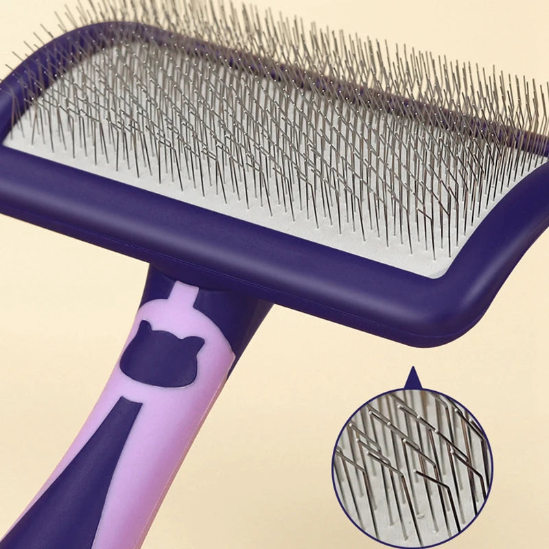 Pet Brush Stainless Steel for Comb, Massage, Grooming,Hair Remover