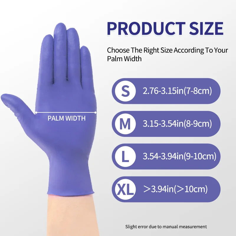 200bPcs Disposable Nitrile Gloves Food Grade Gloves, Purple, 5mil Thickened Protective Gloves