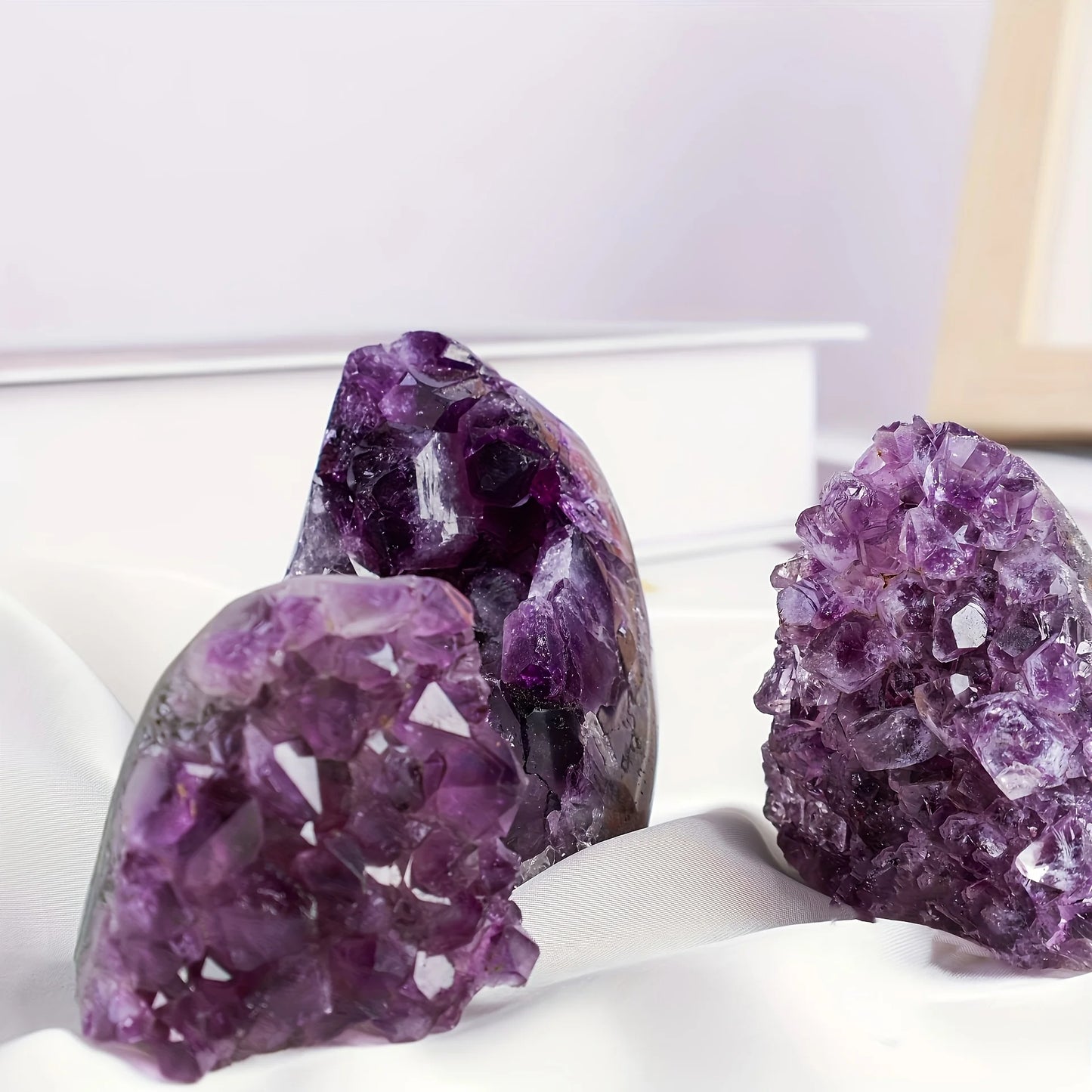 1pc crystal purple cluster 200-300g