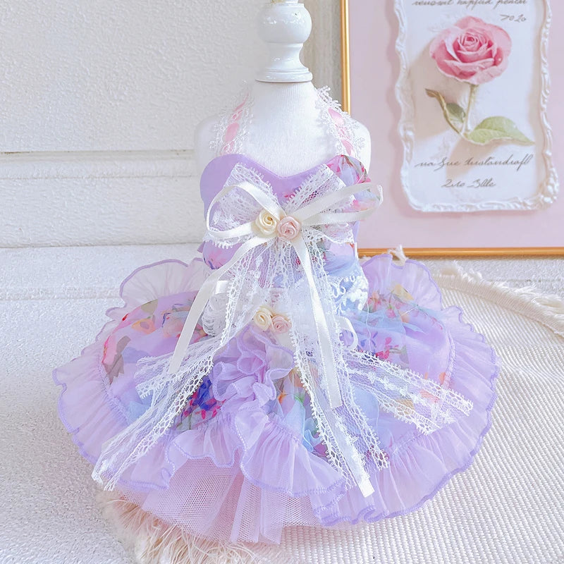 Purple Lolita Princess Dress for Small/Medium Pet