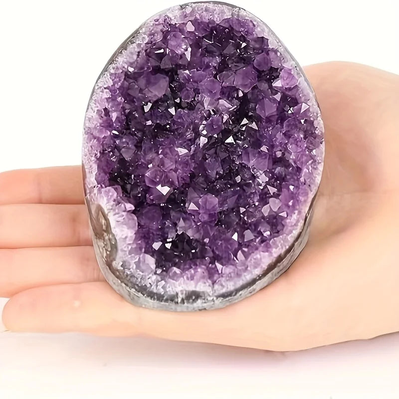200-300g Brazilian Amethyst Crystal Cluster Natural Deep Purple Decorative Stone Rough Texture