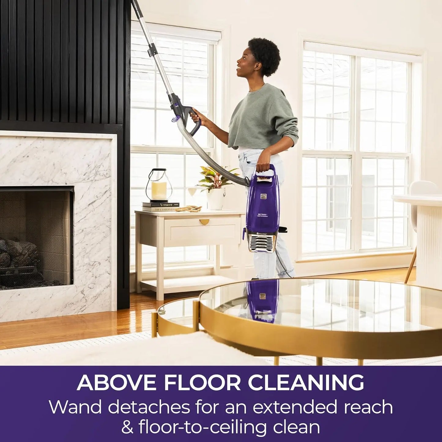 Powerful Bagged Upright Vacuum with HEPA Filter, 3-in-1 Tools for Hardwood Floors and Pet Hair, Lightweight