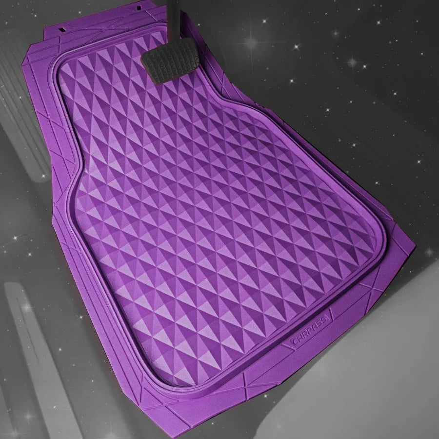 Heavy Duty Rubber Purple Car Floor Mats Cargo Liners