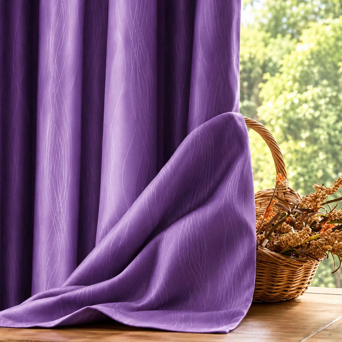 2 Panels Gradient Total Blackout Window Curtains, Grommet Thermal Insulated Drapes, 100% UV Block & Maximum Privacy, Easy Hanging