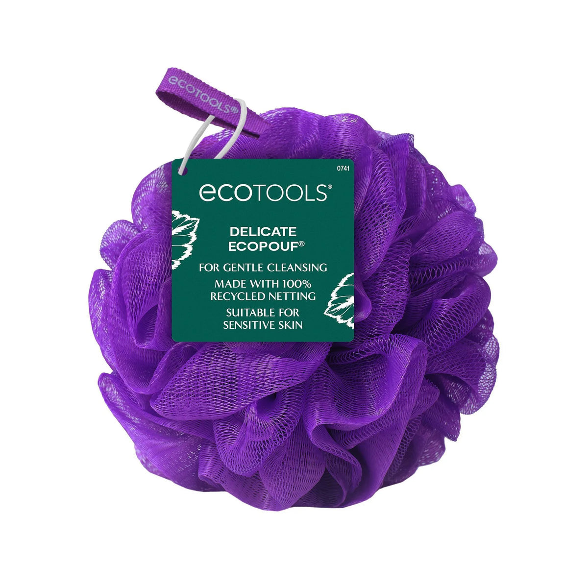 Delicate Purple Bath Pouf Soft Recycled Mesh Shower Sponge