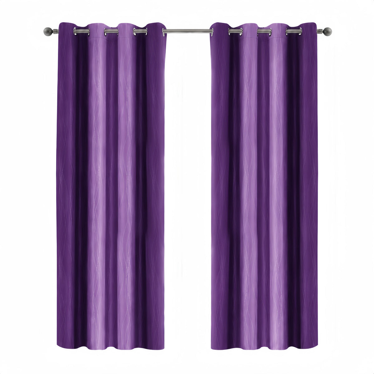2 Panels Gradient Total Blackout Window Curtains, Grommet Thermal Insulated Drapes, 100% UV Block & Maximum Privacy, Easy Hanging