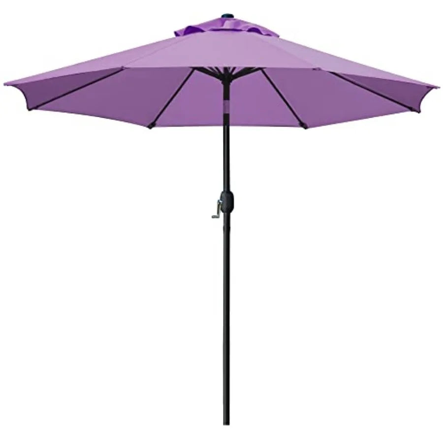 9' Patio Umbrella Outdoor Table Umbrella with 8 Sturdy Ribs