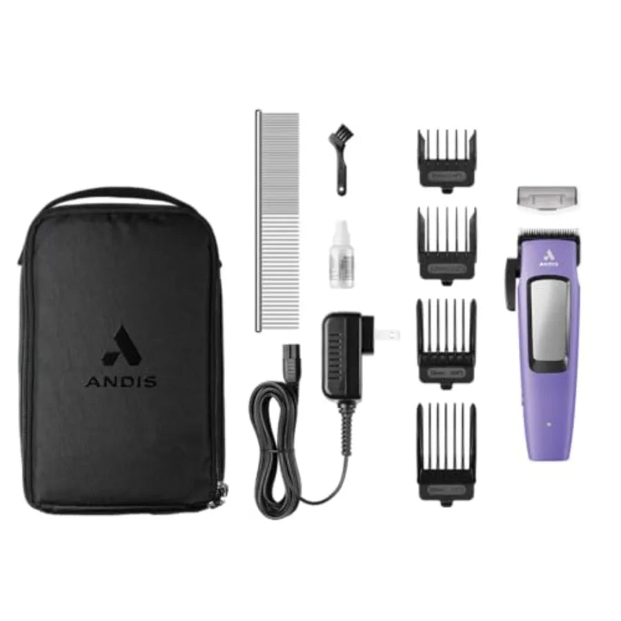 Cordless Dog Clipper 10-Piece Kit with Adjustable Blade Lithium-Ion Battery