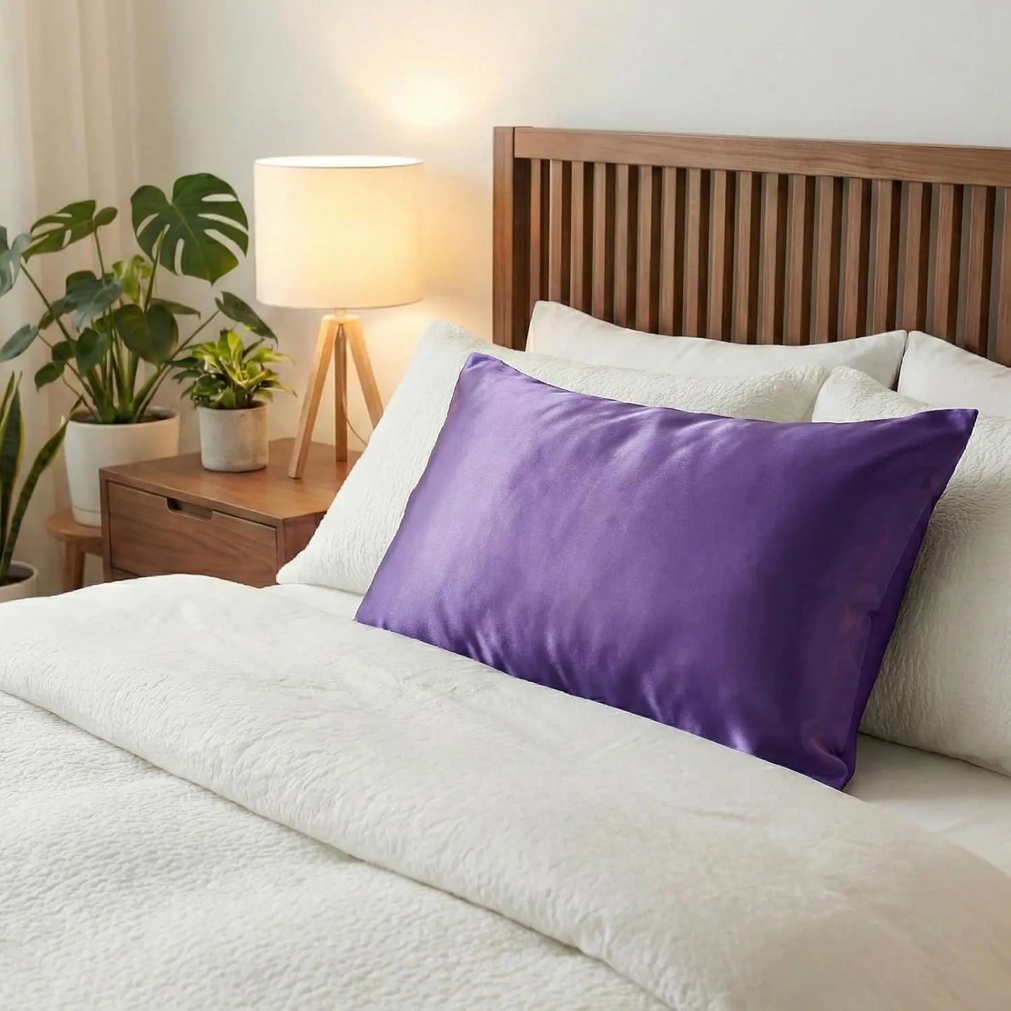 2 Pack Satin Cooling Pillowcases, King Size 20x36 inch