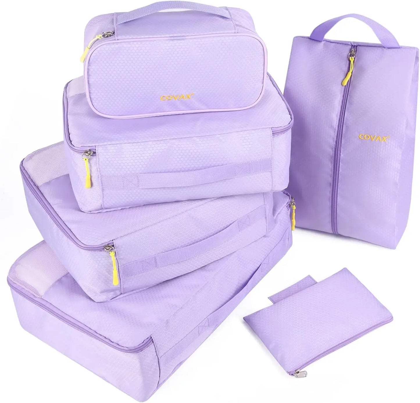 5-Piece Travel Packing Cubes Set, Lightweight Luggage Organizer Bags in Purple
