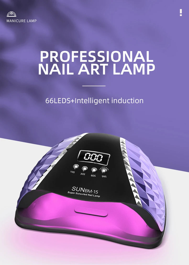 DianaBeauty UV LED Nail Lamp 66LEDs Nail Dryer with Auto Motion Sensor Professional UV Light Cabin for Nail Polish Manicure Lamp