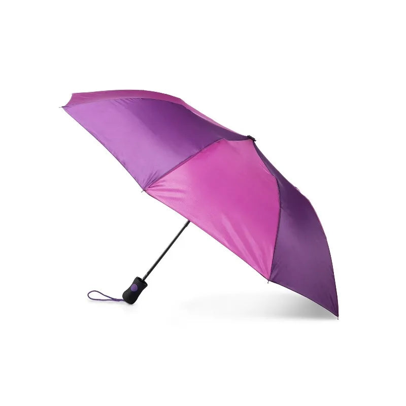 Recycled Canopy Auto Open Rain Umbrella Purple