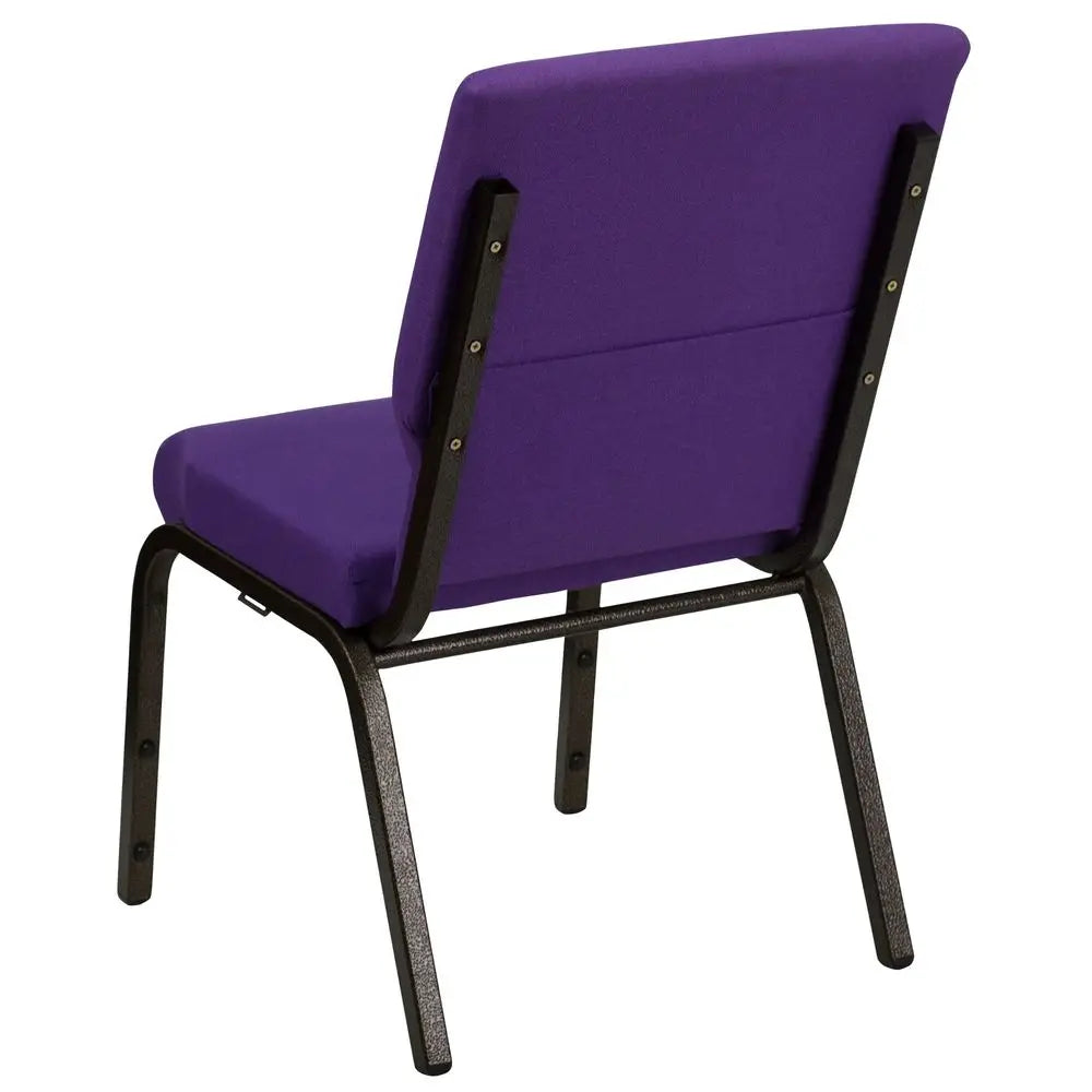 4 Pack HERCULES Series 18.5W Stacking  Chair in Purple Fabric
