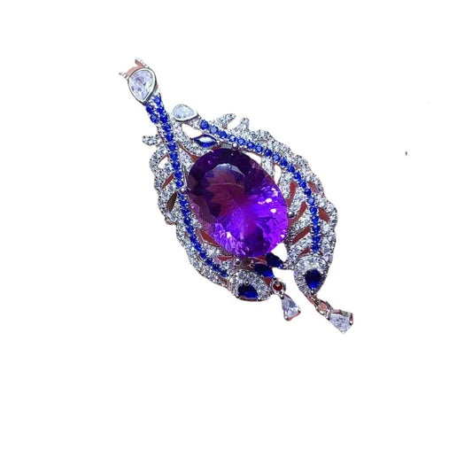 Amethyst Pendant Elizabeth Taylor Eye Necklace