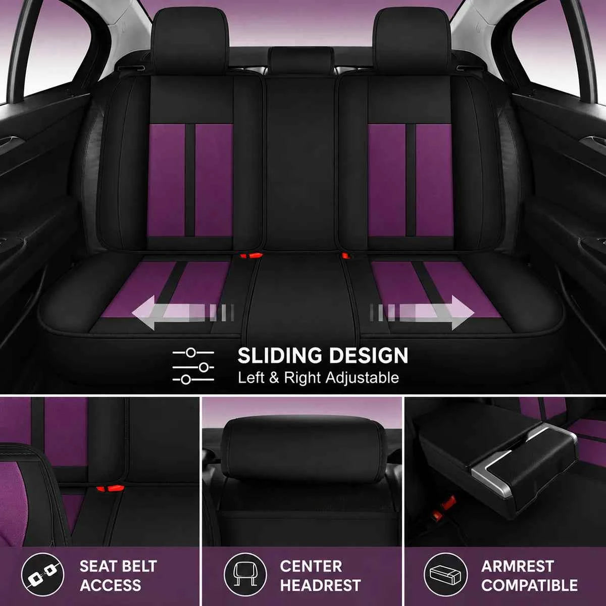 Car Seat Covers, Fit for VW Jetta, Tiguan, Golf, Passat, Polo, Taos, ID.4, CC/Arteon, Touareg,T-Roc, Phaeton, PU Leather Front Seats and Back, 5 Seat Protectors