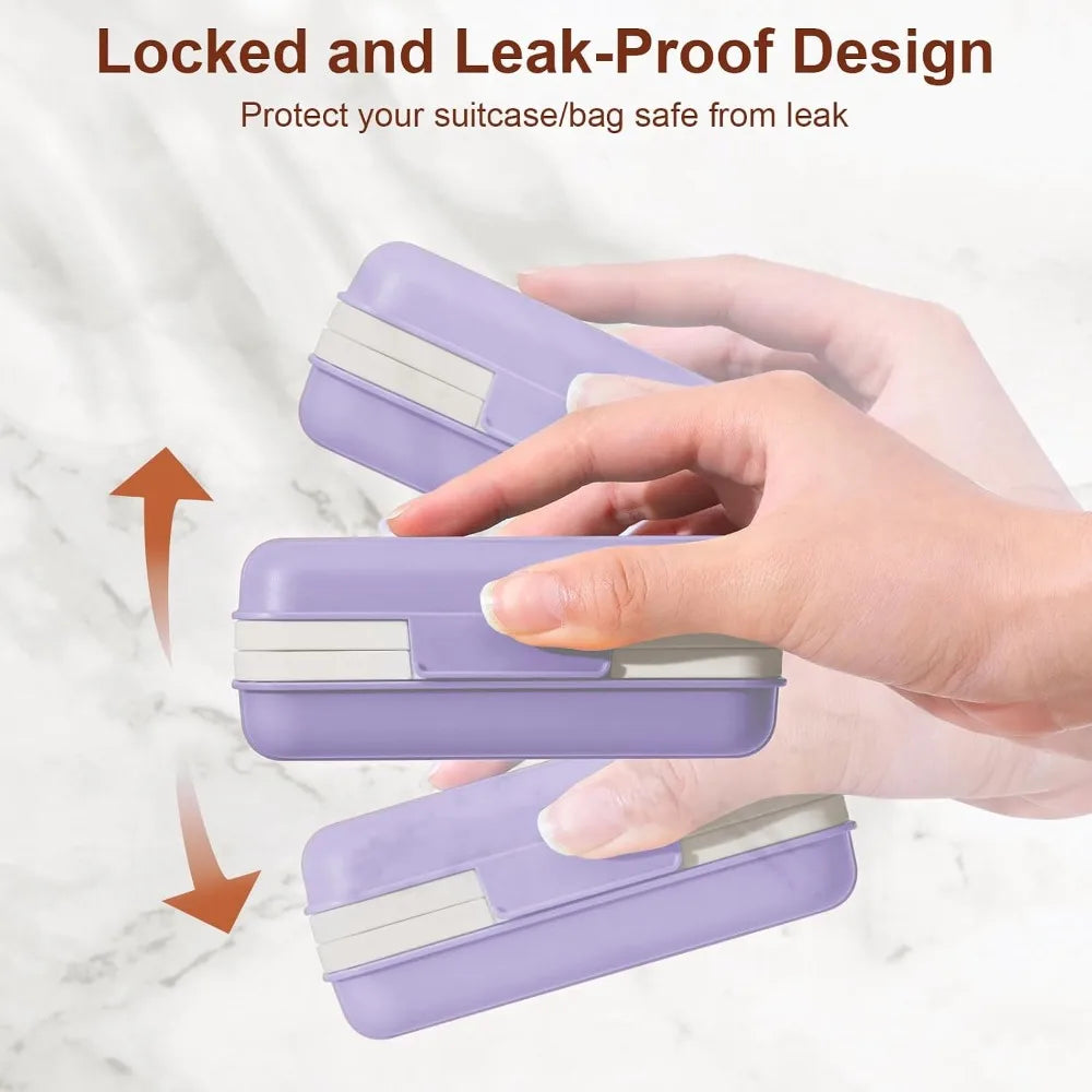 Leakproof Bar Soap Holder Dish with Lid, Portable Travel Soap Case