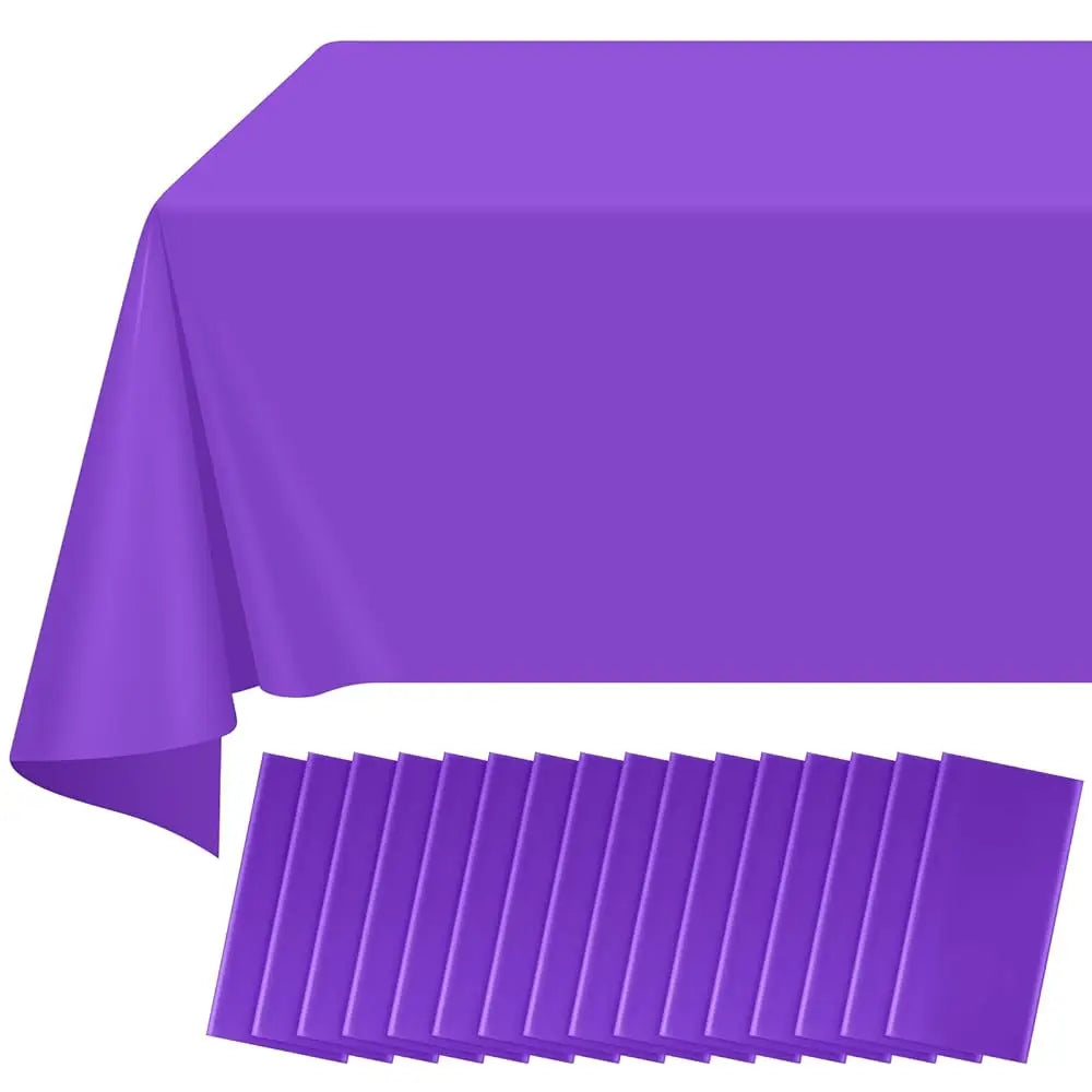 12 Pack  Plastic Tablecloth  54 x 108