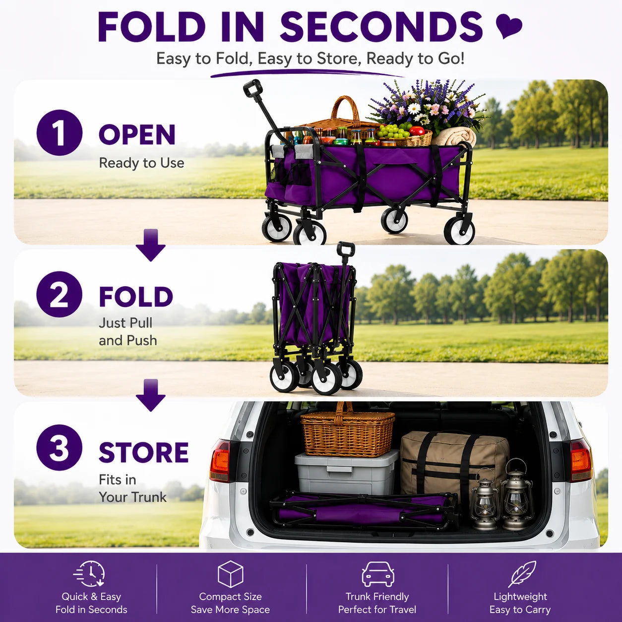 Folding Wagon  with Large Capacity