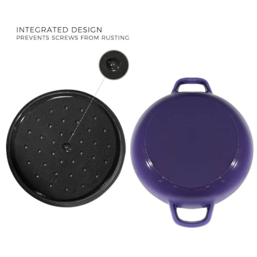 Purple Braiser Enameled Cast Iron Braiser Braiser Pan with Lid