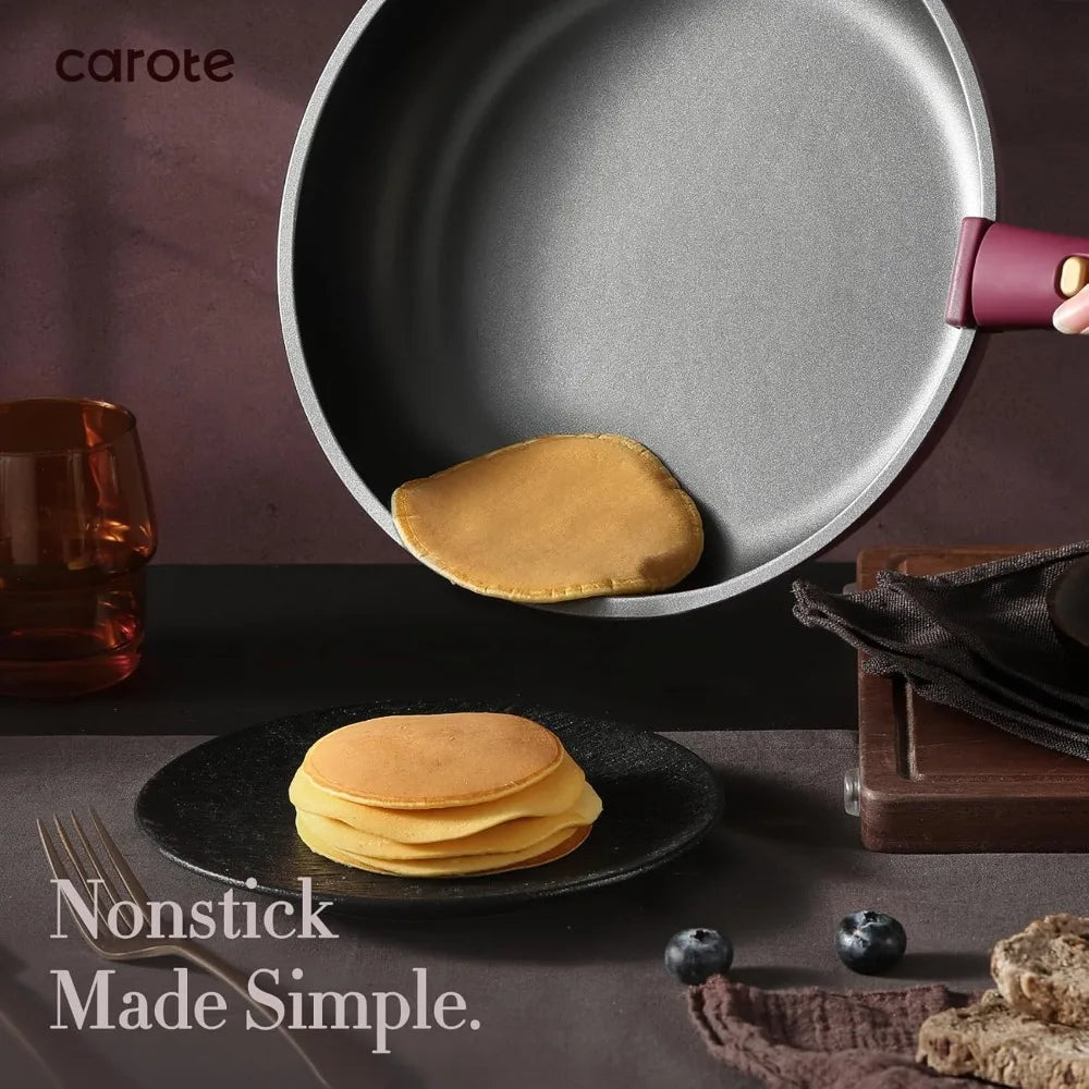 21pcs Pots and Pans Set, Nonstick Cookware Set Detachable Handle, Induction Kitchen Cookware Sets Non