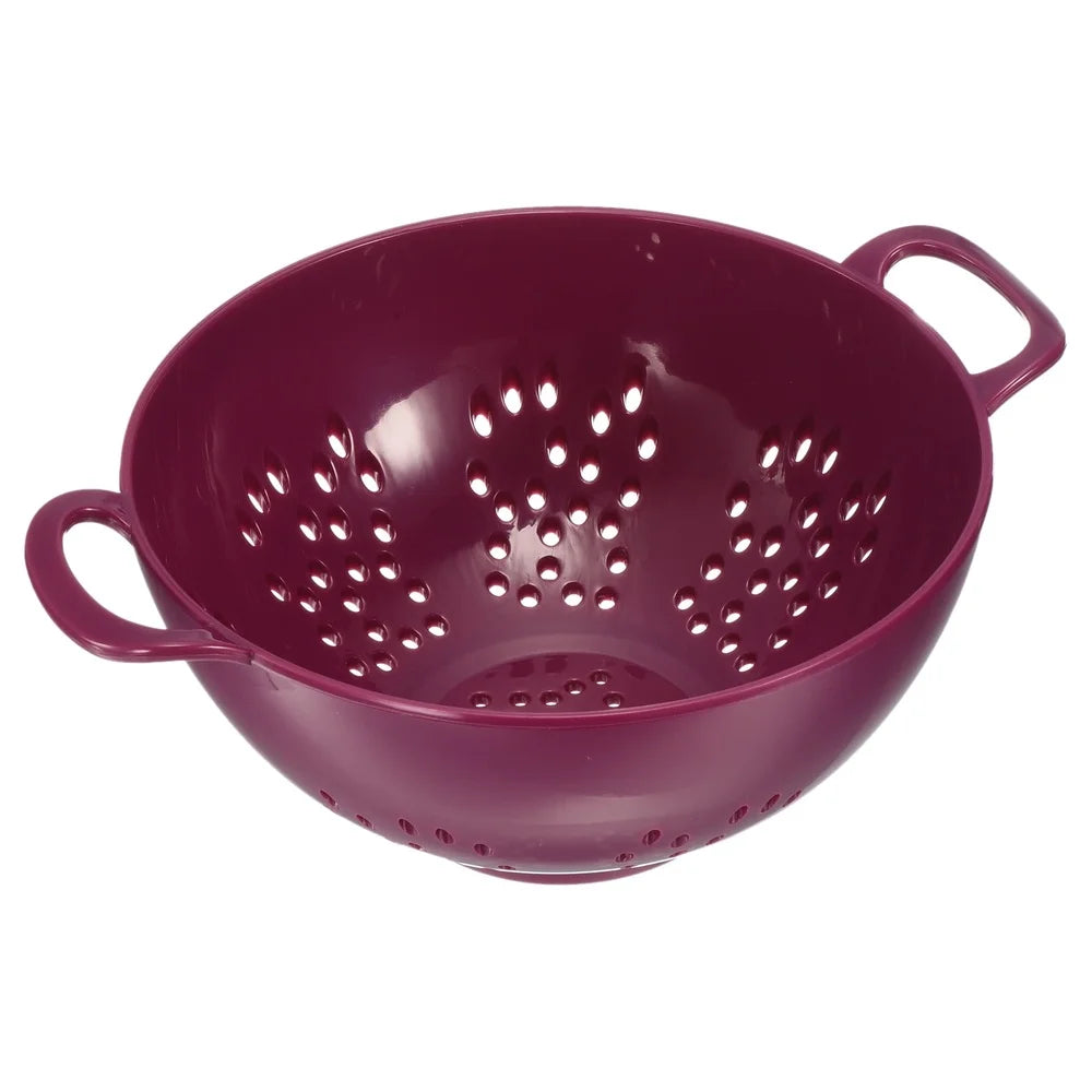 Plastic Food Colander with Double Handles, Plum