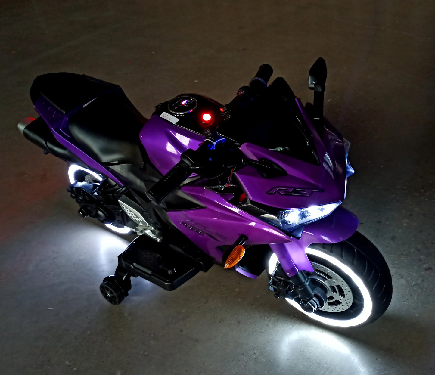 Kids Motorcycle 12V  for Kids  Ride on Toy with Training Wheels, Manual Throttle, Hand Controls