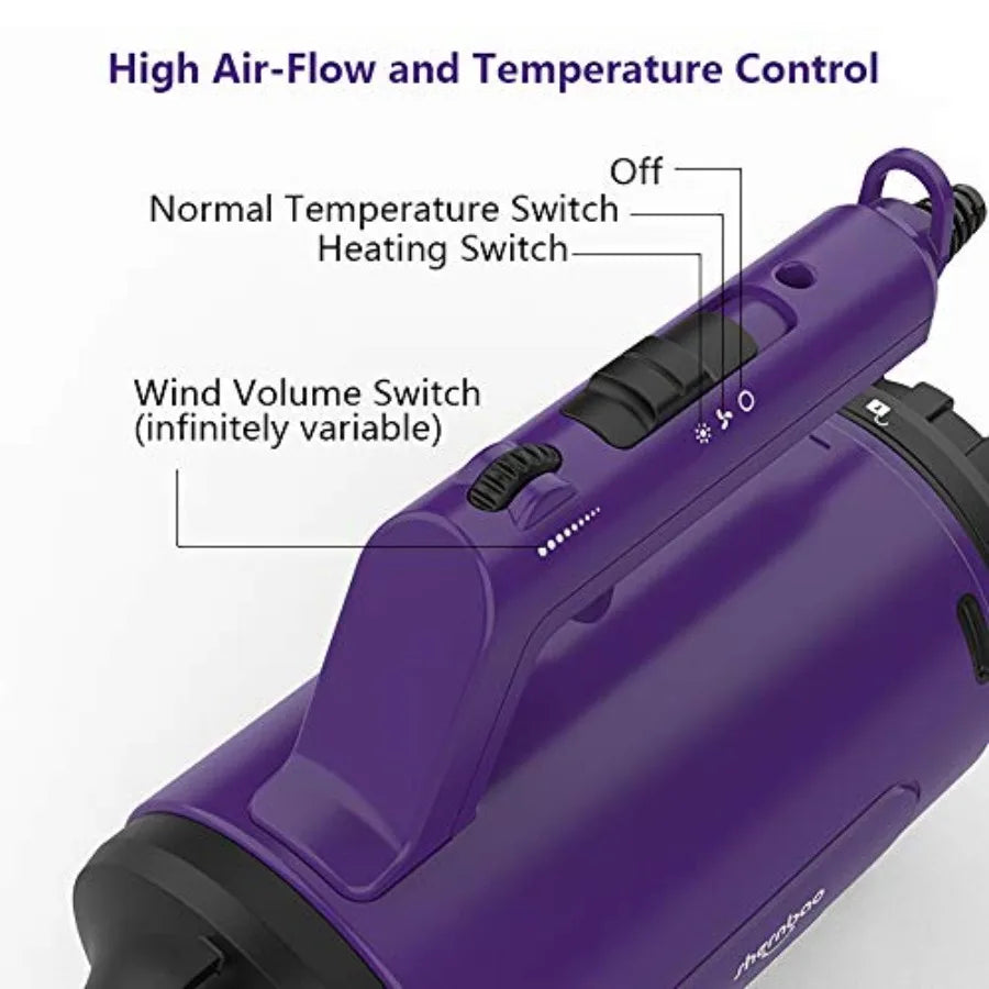 Dog Dryer High Velocity Professional Dog/Pet Grooming Force Hair Dryer/Blower