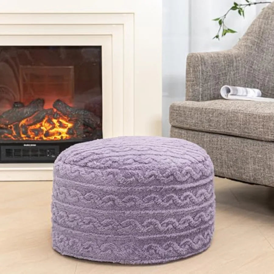 Pouf Ottoman Stuffed 20x20x12 Inch