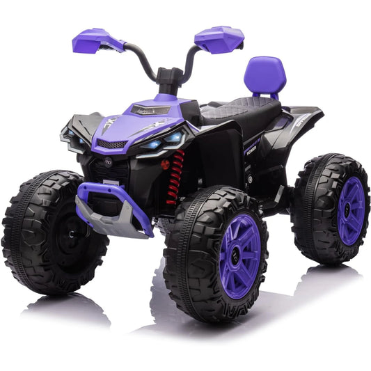 24V Kids Electric ATV 4-Wheeler 800W Dual Motor w/Parent Remote Control Bluetooth/MP3/USB Spring Suspension & Knee Pads